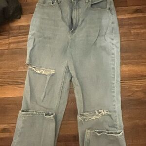 Abercrombie & Fitch Light Blue 90’s Straight Ultra High Rise Jeans